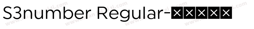 S3number Regular字体转换